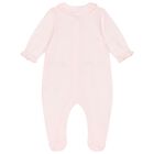 Baby Girls Pink Floral Babygrow, 1, hi-res