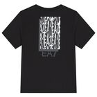 Boys Black Logo T-Shirt, 1, hi-res