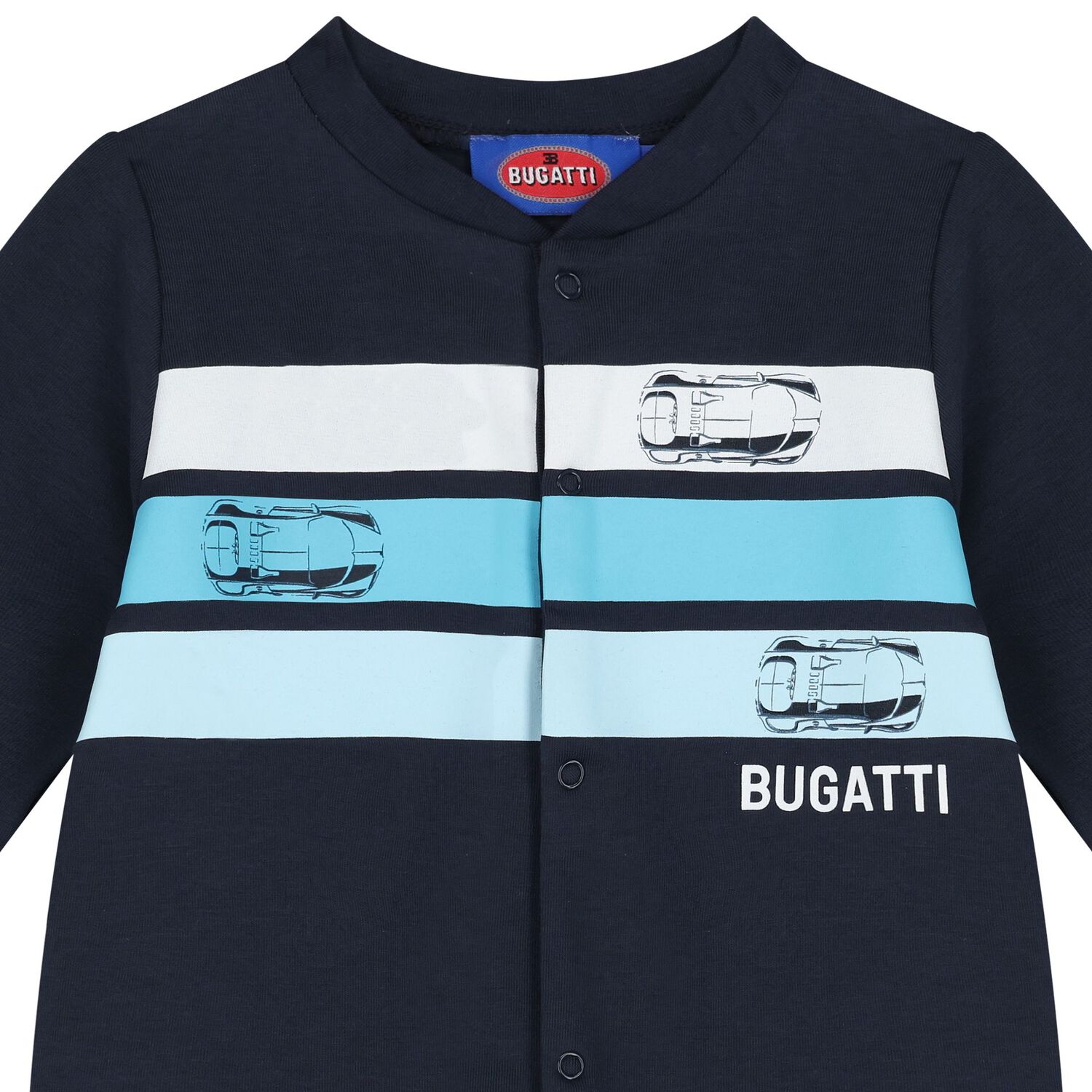 Baby Boys Navy Blue Logo Babygrow, 1, hi-res