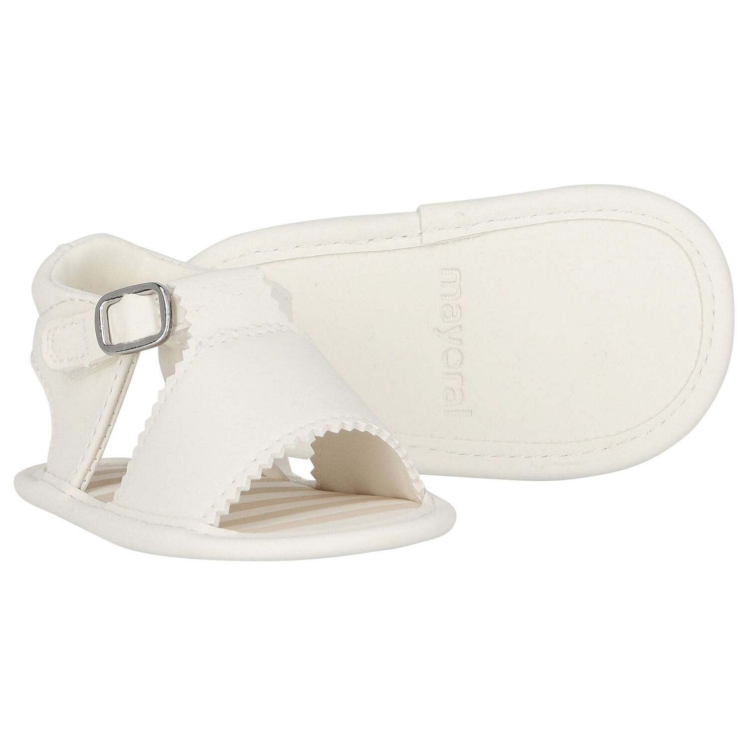 Baby Girls White Sandals, 1, hi-res image number null