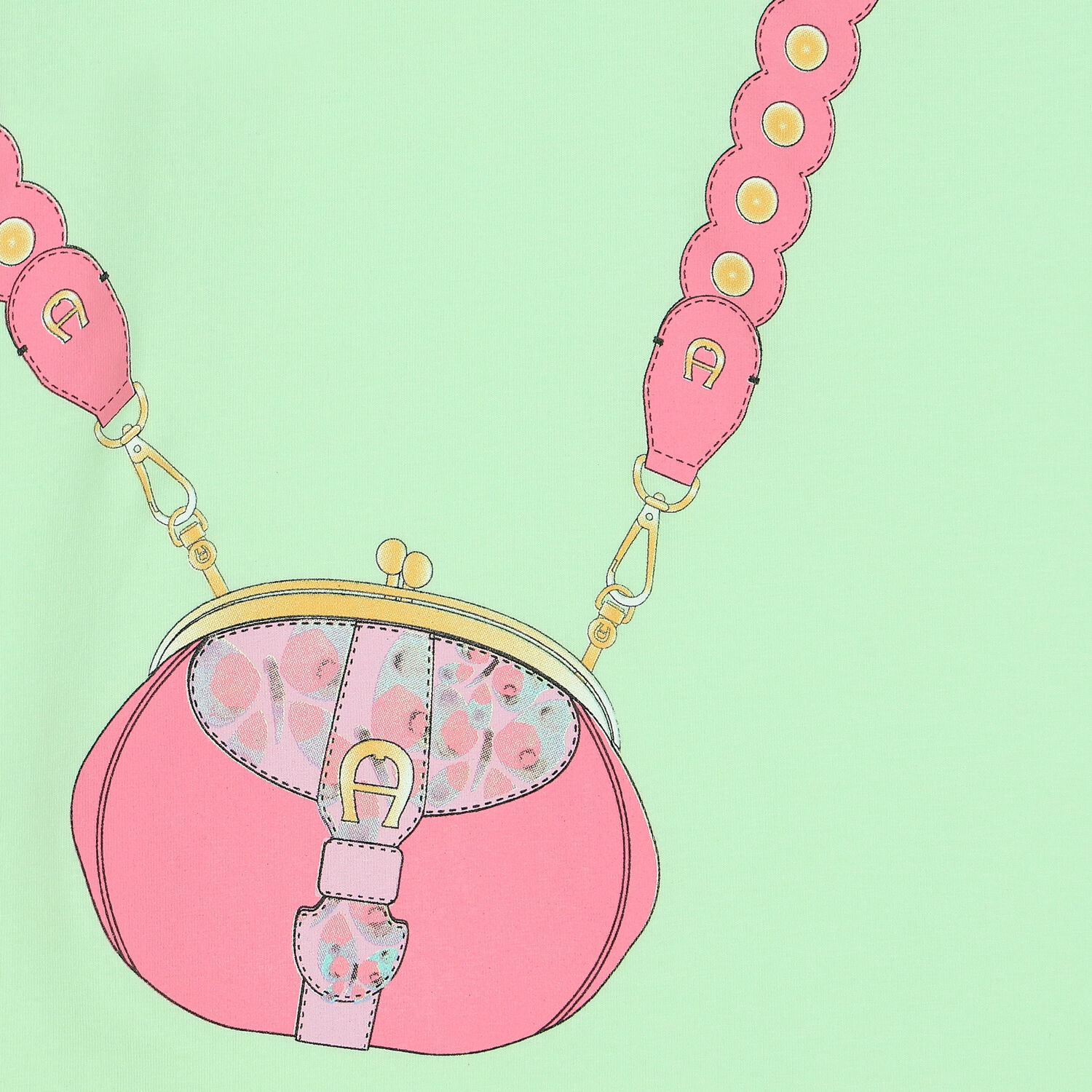 Girls Green Logo Bag Dress, 1, hi-res