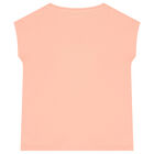 Girls Pink Logo Sequin T-Shirt, 2, hi-res