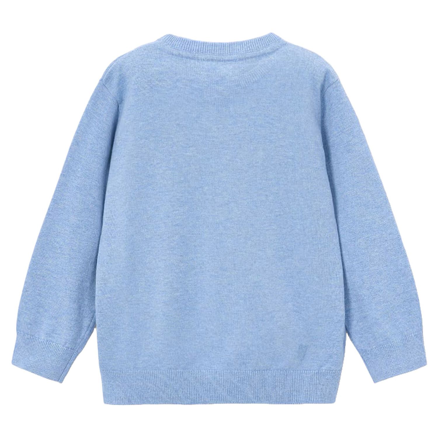 Boys Blue Knitted Jumper, 1, hi-res