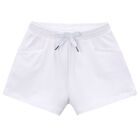 Girls White Shorts, 4, hi-res