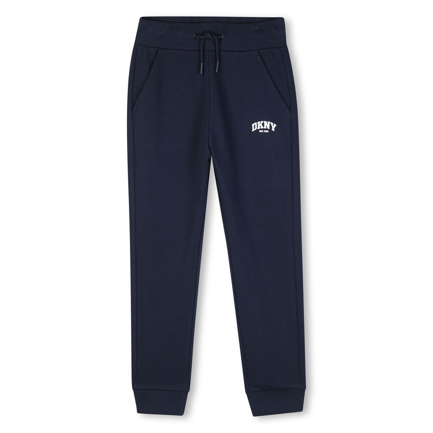 Boys Beige & Navy Blue Logo Joggers Set, 1, hi-res