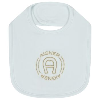 Baby Boys Blue Logo Bib