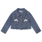 Baby Girls Blue Denim Jacket, 1, hi-res