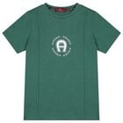 Boys Green Logo T-Shirt, 1, hi-res