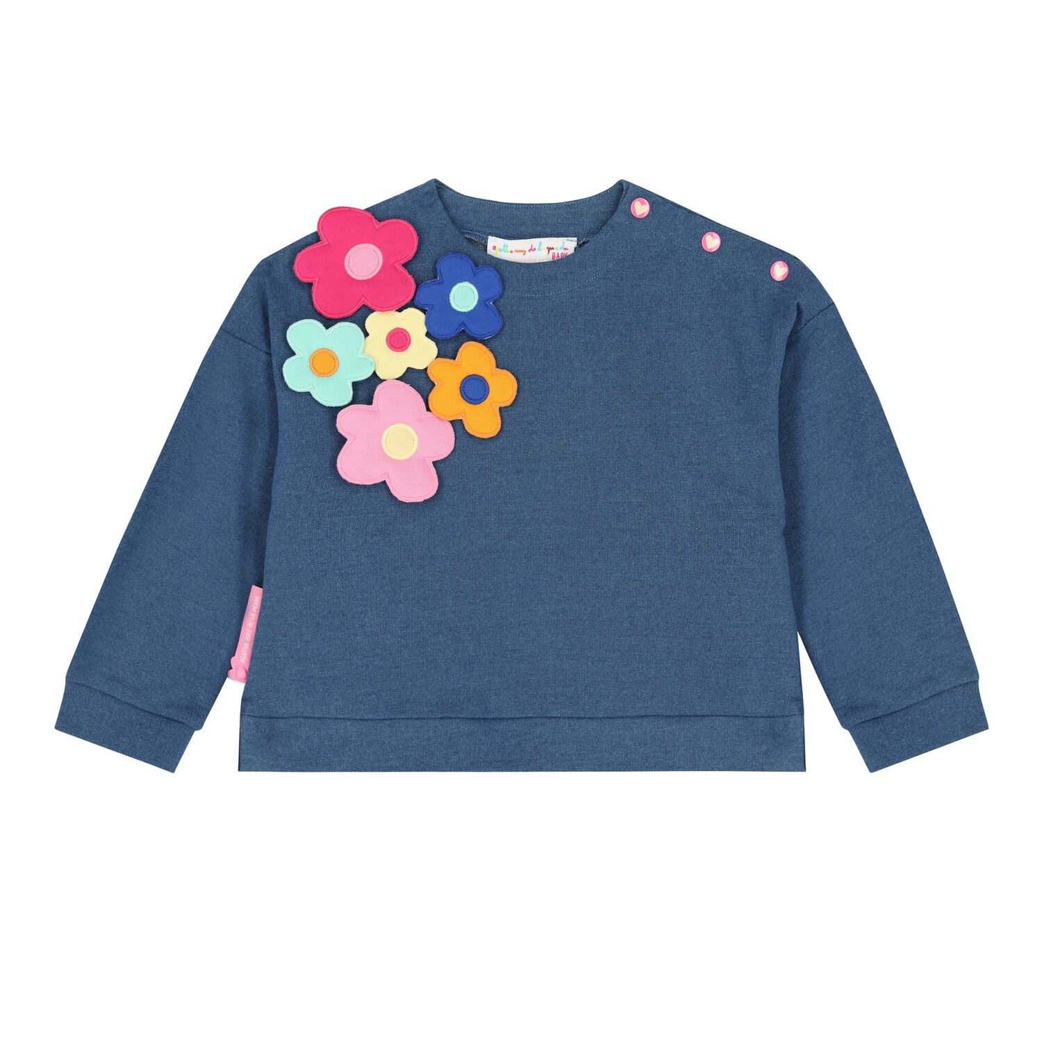 Girls Blue & Pink Flower Skirt Set, 1, hi-res image number null