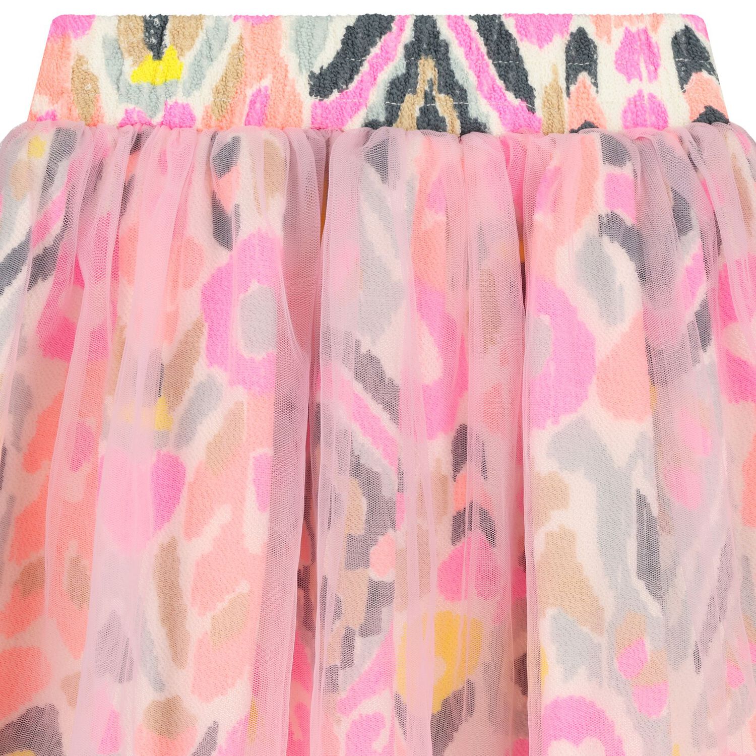 Girls Pink Abstract Skirt, 1, hi-res