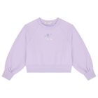 Girls Purple Logo Sweatshirt, 1, hi-res