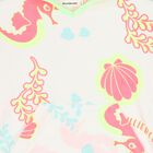 Girls White Hooded Beach Dress, 1, hi-res