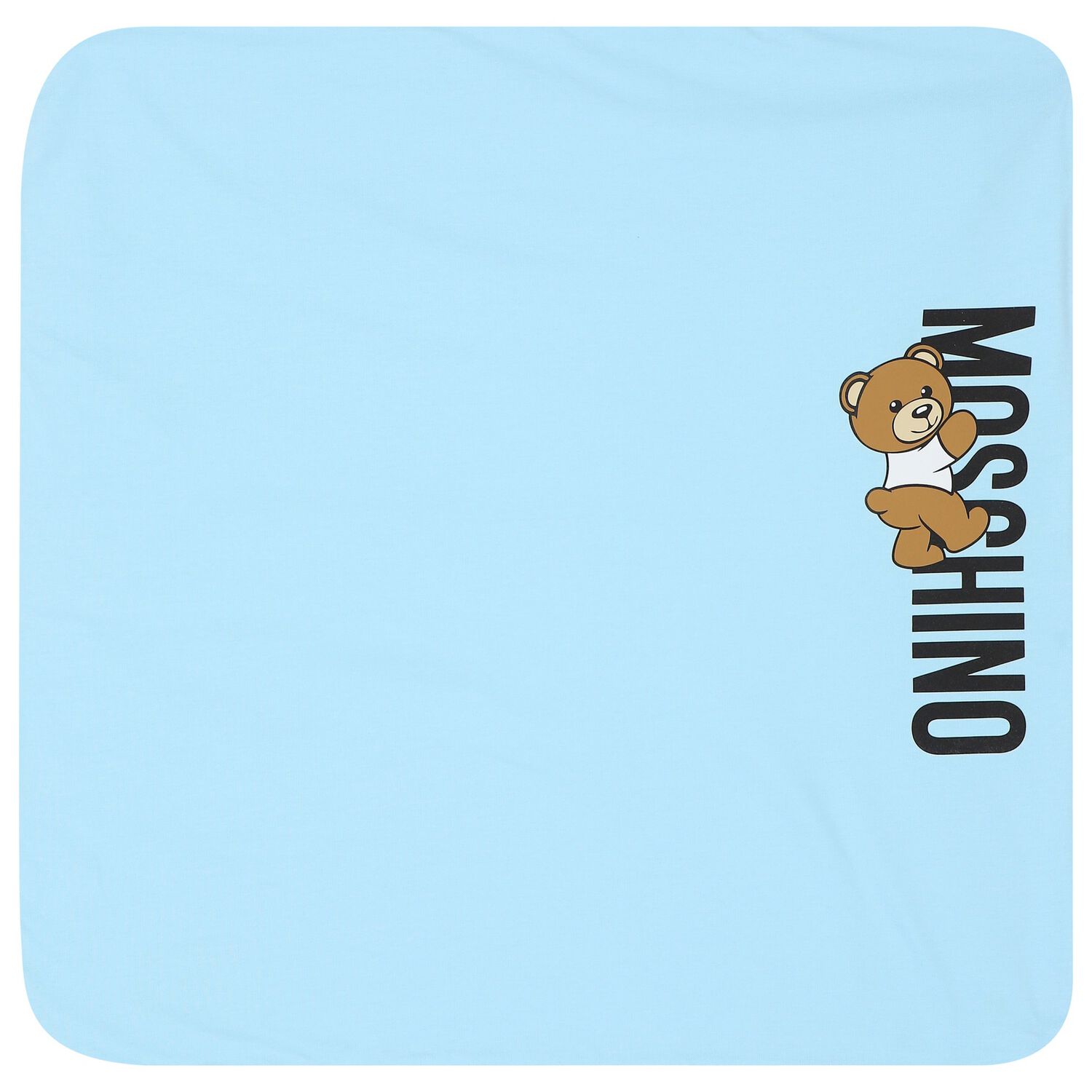 Boys Blue Teddy Bear Logo Baby Blanket, 2, hi-res image number null