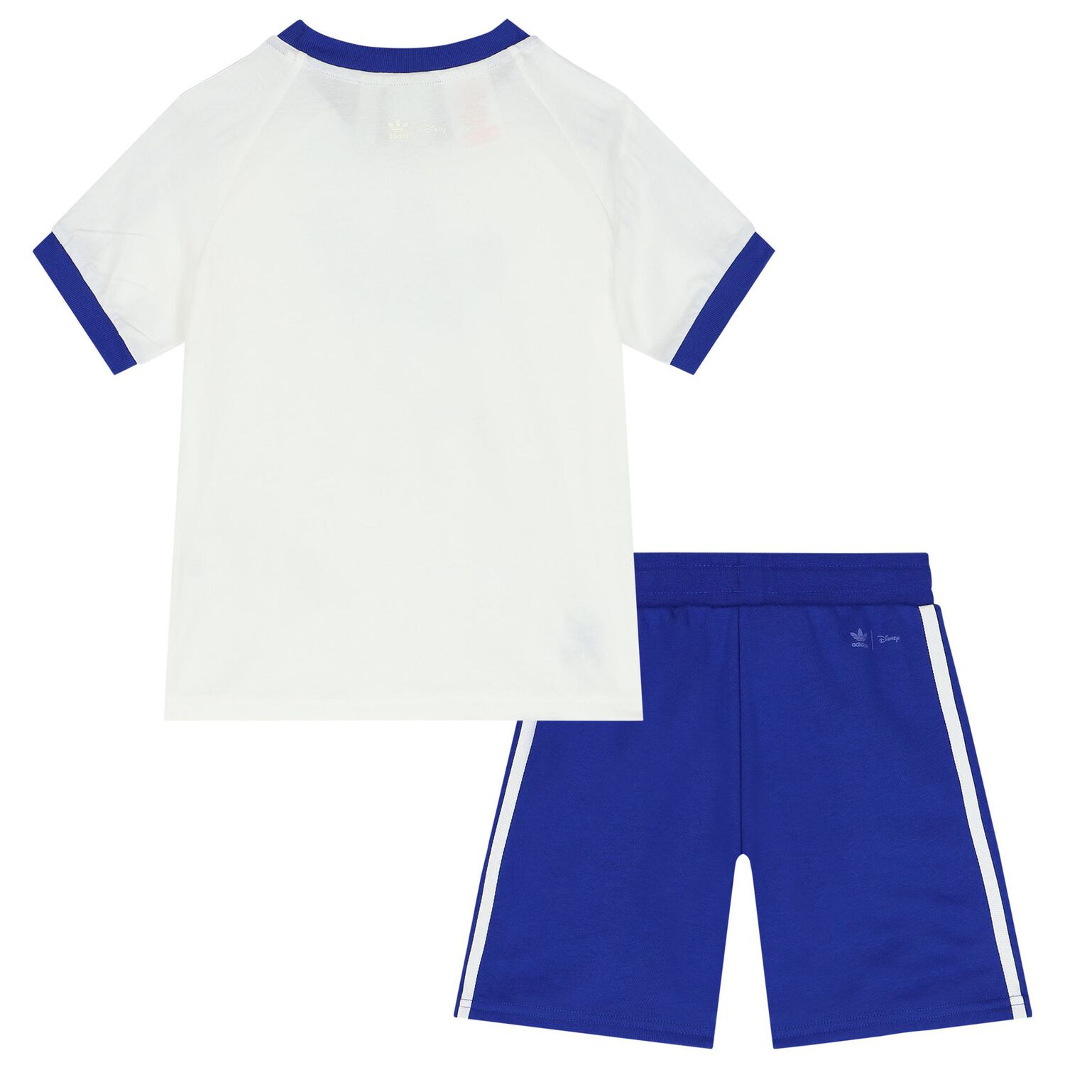 White & Blue Disney Logo Shorts Set, 1, hi-res image number null