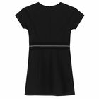 Girls Black Logo Dress, 1, hi-res