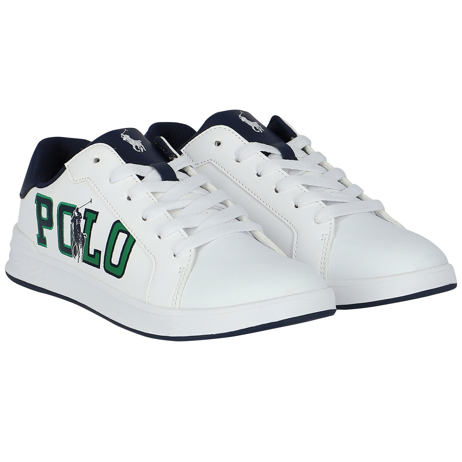 Boys White Logo Trainers, 1, hi-res image number null