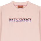 Girls Pink Logo Sweatshirt, 1, hi-res