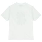Girls White Flower Logo T-Shirt, 1, hi-res