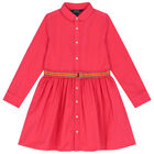 Girls Pink Logo Dress, 1, hi-res