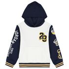Boys White & Navy Blue Jordan Hooded Top, 2, hi-res