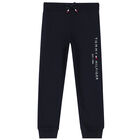 Boys Blue & Navy Blue Logo Tracksuit, 1, hi-res