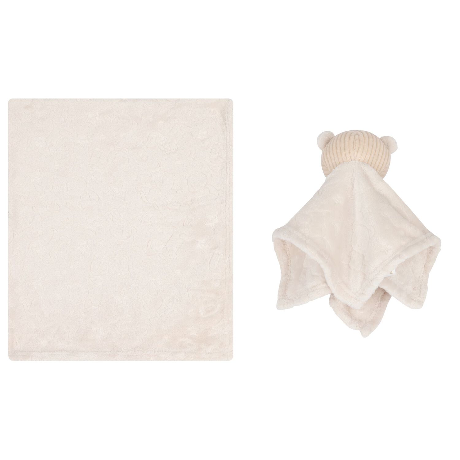 Beige Baby Blanket Gift Set, 1, hi-res