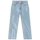 Girls Blue Embellished Trousers, 1, hi-res