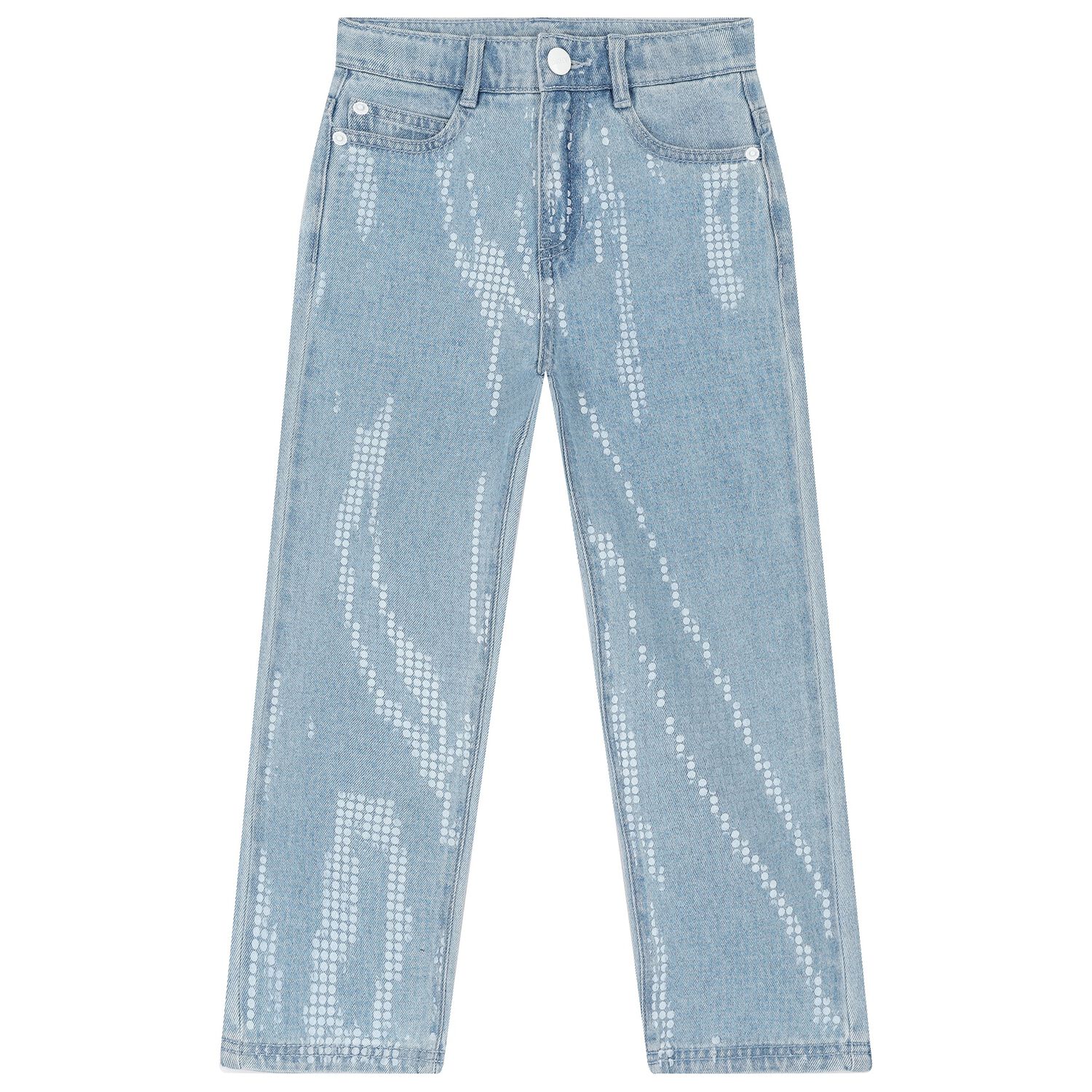 Girls Blue Embellished Trousers, 1, hi-res image number null