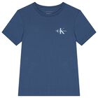 Boys Blue Logo T-Shirt, 3, hi-res