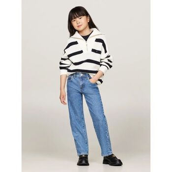 Girls Blue Logo Denim Jeans