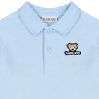 Baby Boys Blue Teddy Bear Polo Shirt, 1, hi-res