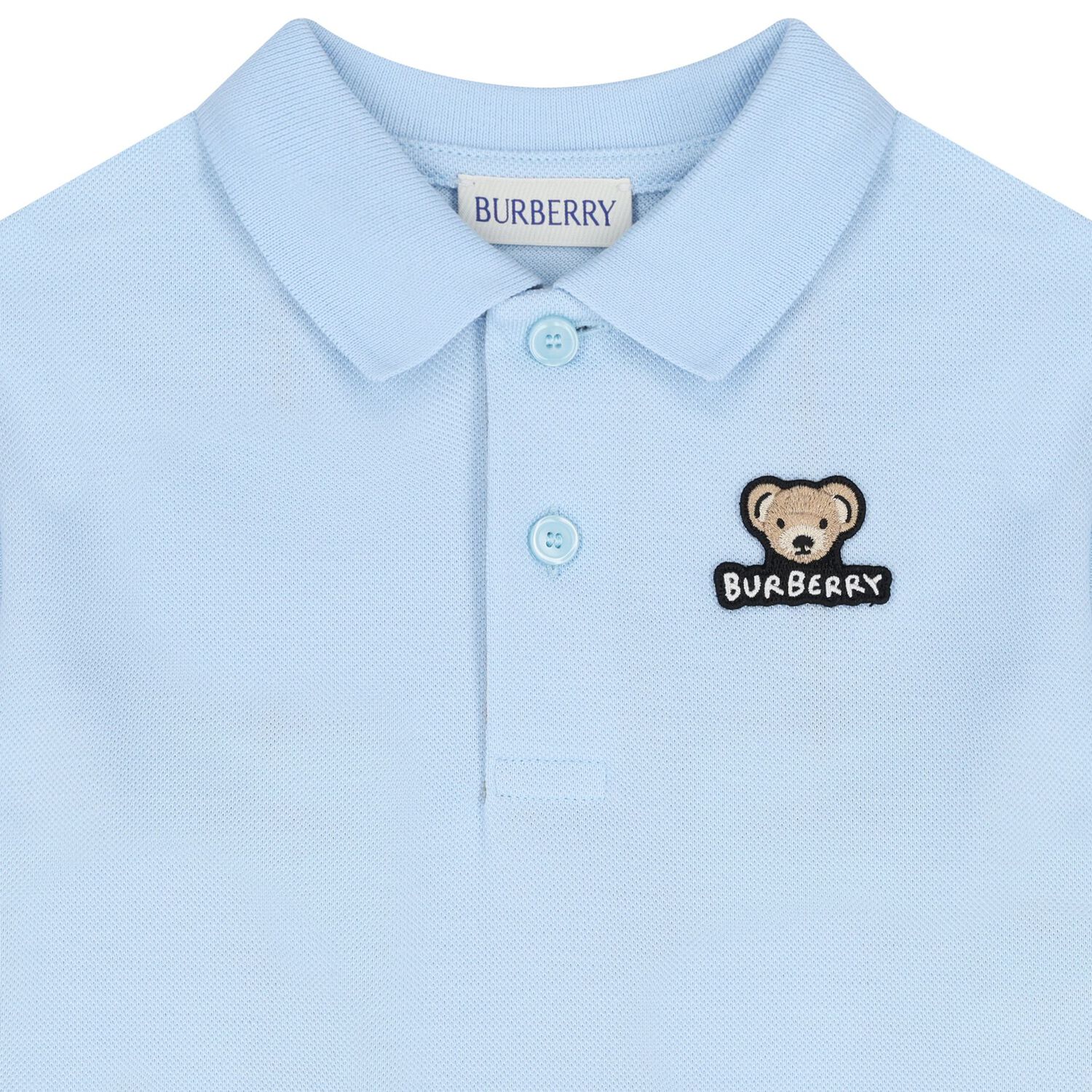 Baby Boys Blue Teddy Bear Polo Shirt, 1, hi-res image number null
