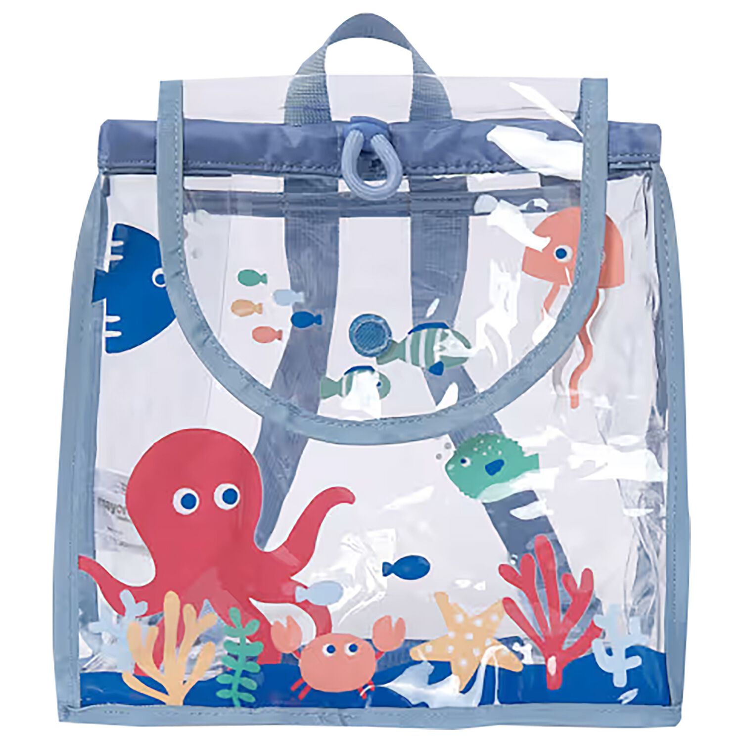 Boys Blue Transparent Backpack, 2, hi-res