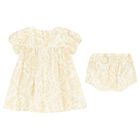 Younger Girls White & Beige Barocco Dress Set, 1, hi-res