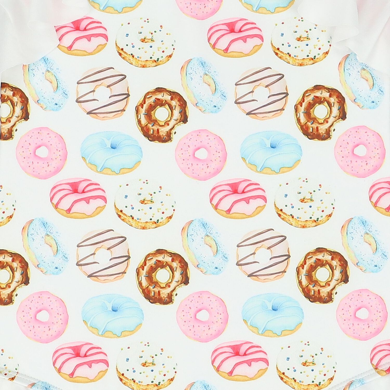 Girls White Donut Swimsuit, 1, hi-res