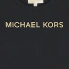 Girls Black Logo Long Sleeve Top, 1, hi-res