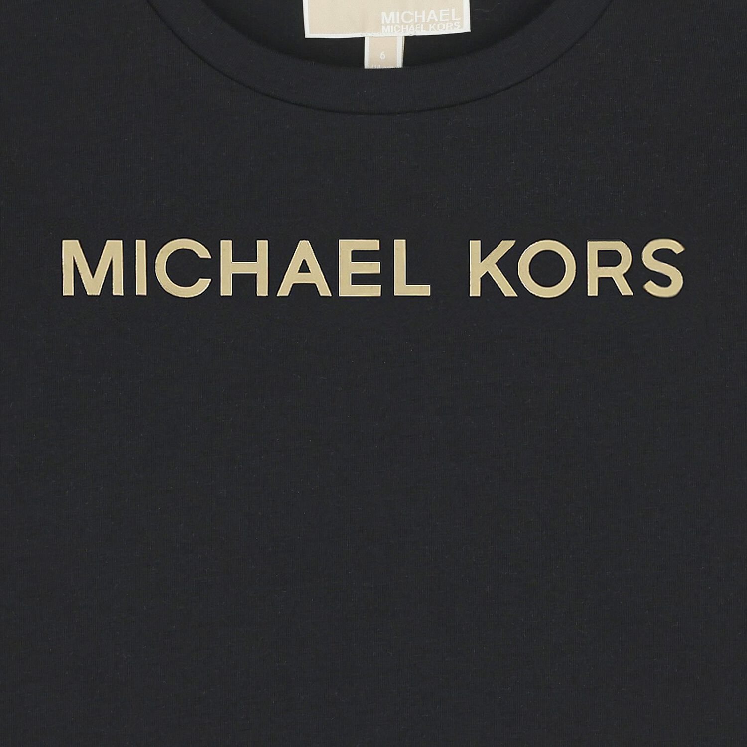 Girls Black Logo Long Sleeve Top, 1, hi-res