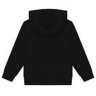 Boys Black Logo Hooded Top, 1, hi-res