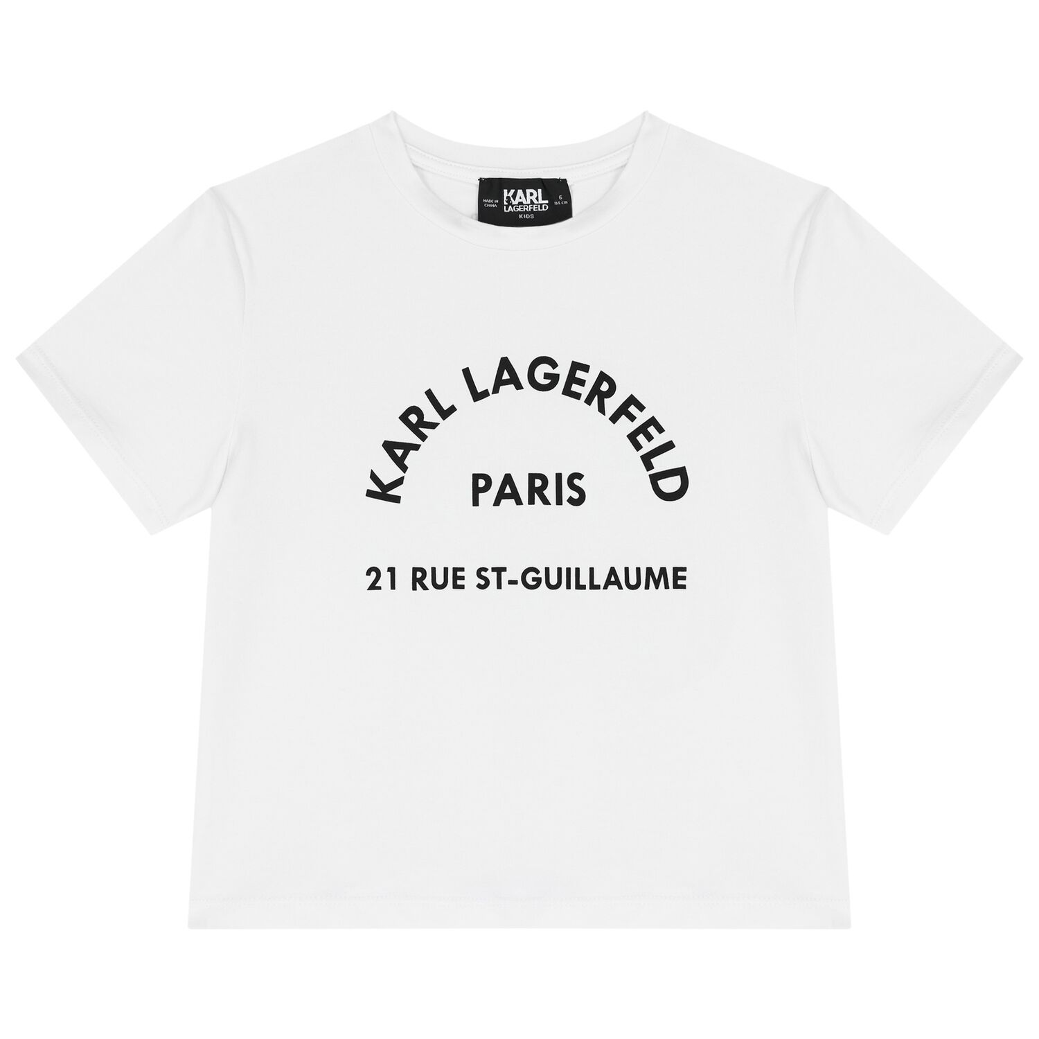 Girls White Logo T-Shirt, 2, hi-res image number null