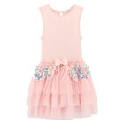 Girls Pink Tulle & Sequin Dress, 1, hi-res
