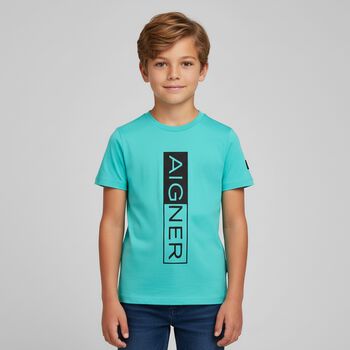 Boys Aqua Logo T-Shirt