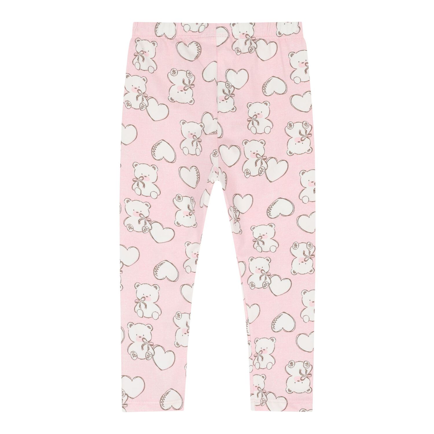 Baby Girls Pink Teddy Bear Leggings Set, 2, hi-res