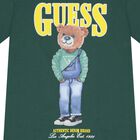 Boys Green Teddy Bear Logo T-Shirt, 1, hi-res
