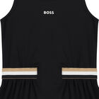 Girls Black Logo Dress, 1, hi-res