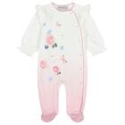Baby Girls White & Pink Floral Babygrow Gift Set, 1, hi-res