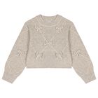 Girls Beige Tulle Dress Set, 1, hi-res