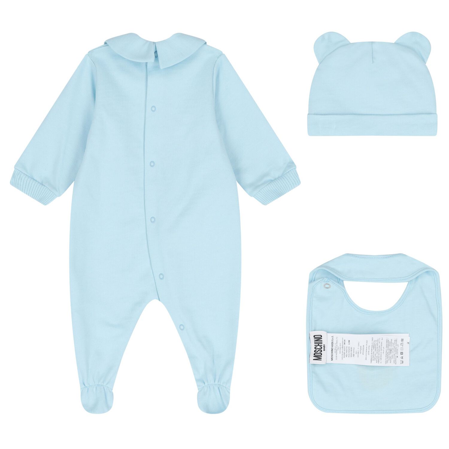 Blue Teddy Bear Logo Babygrow Gift Set, 4, hi-res