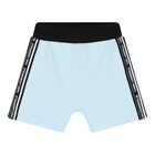 Baby Boys White & Blue Ikonik Shorts Set, 1, hi-res