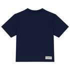 Oversized Navy Logo Softskin T-Shirt, 1, hi-res