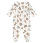 Baby Girls White Bear & Bunny Babygrows ( 2-Pack ), 3, hi-res